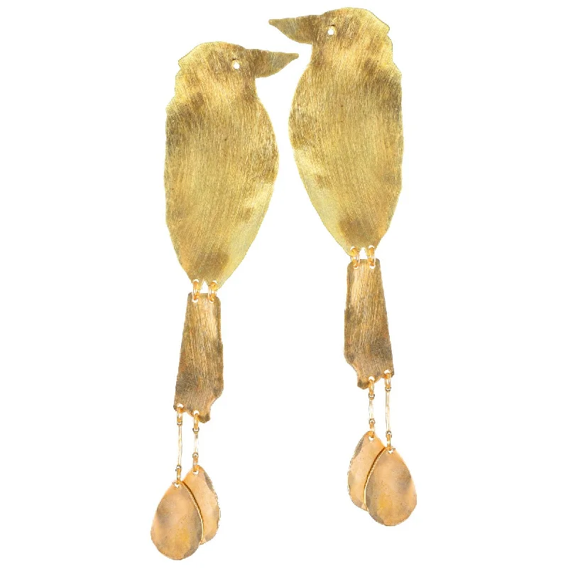 Ladies drop earrings-Motmot Earrings