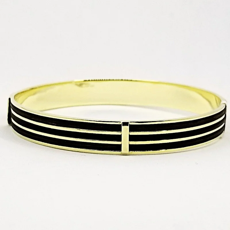 Elephant Hair Gold Bangle