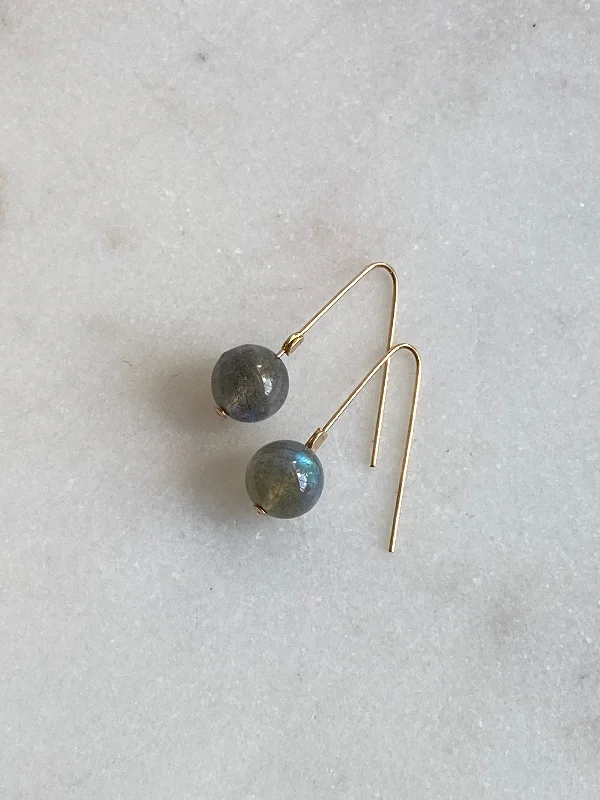 Ladies sapphire earrings-INTUITION | LABRADORITE INTENTION EARRINGS