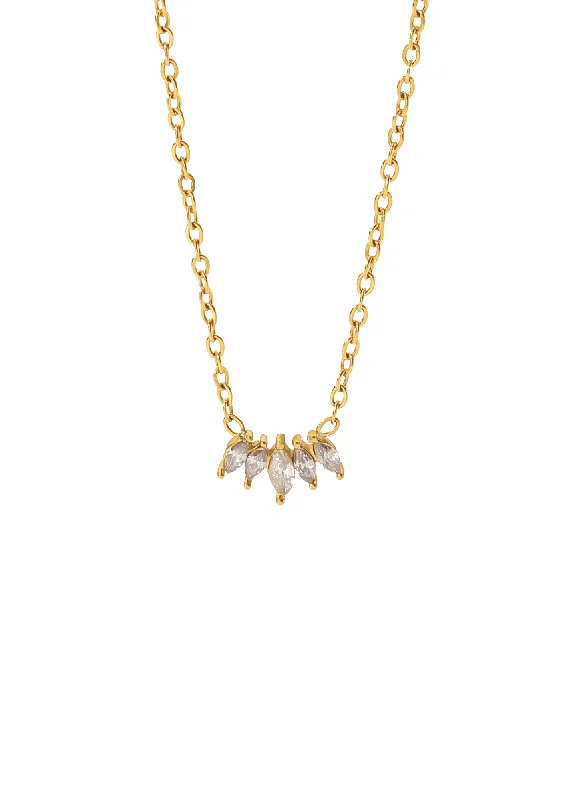 Ladies layered gold necklaces-Rapunzelle Small