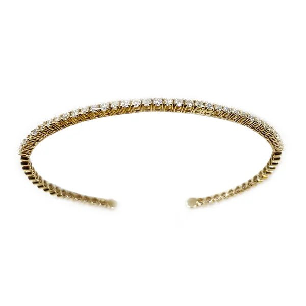 14k Yellow Gold Diamond Bangle