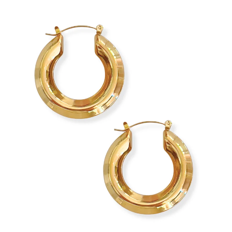 Ladies diamond hoop earrings-Large Hoop Earring