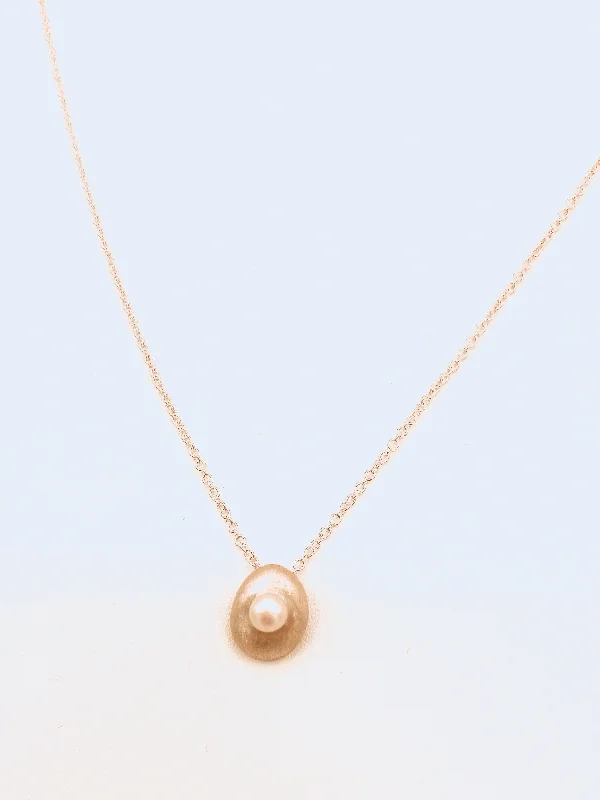 Ladies pearl necklaces-Nest with Pearl Sterling Necklace