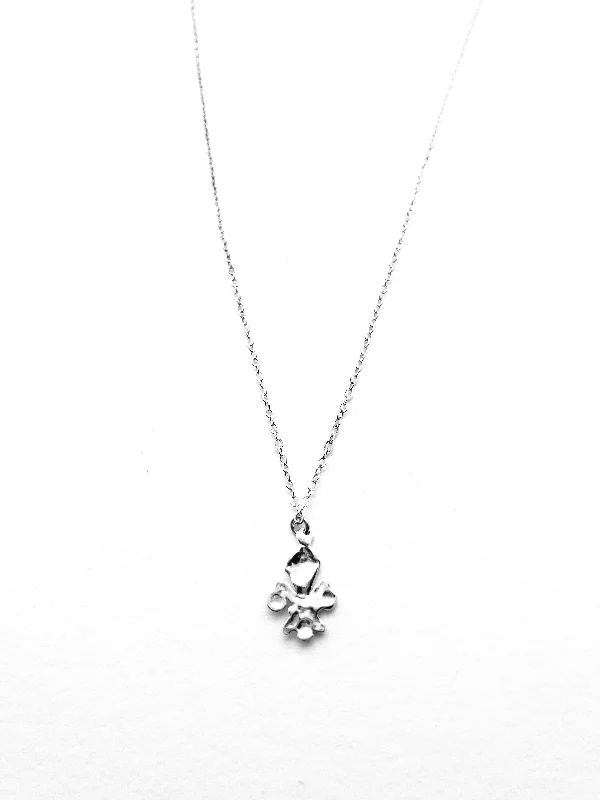 Ladies designer necklaces-Sterling Silver Fleur Necklace