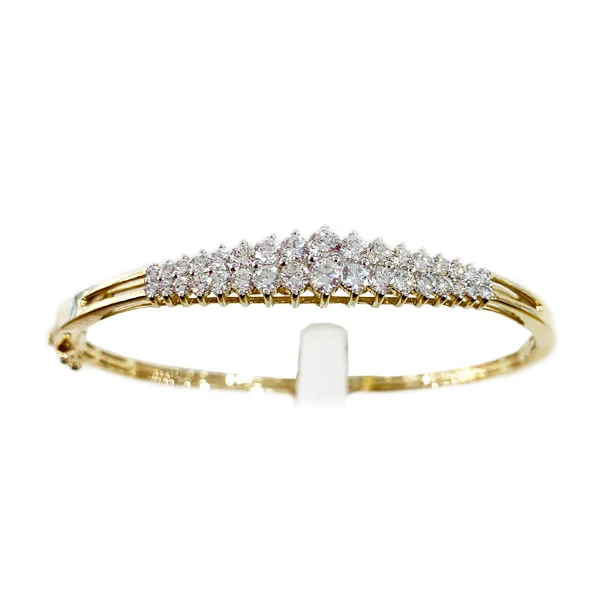 14k Yellow Gold Diamond Bangle