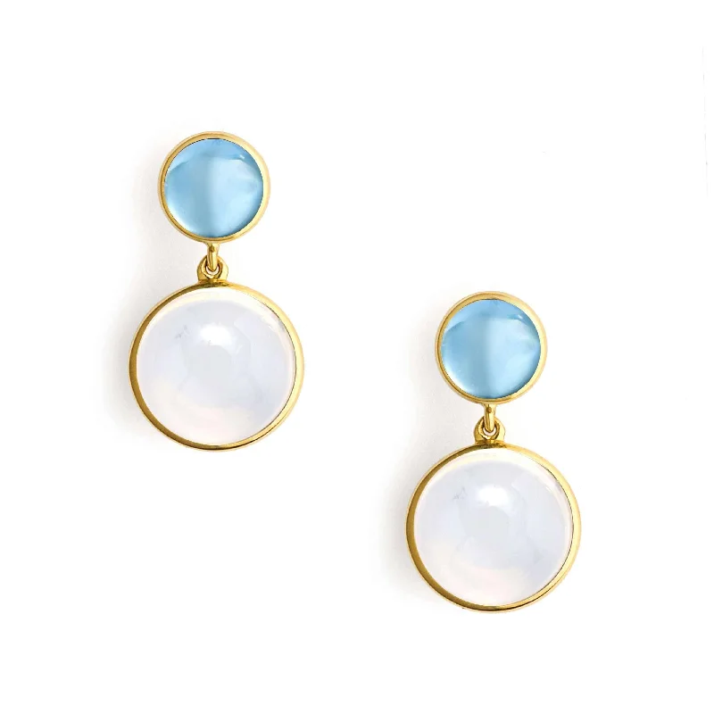 Ladies statement earrings-Cabochon Earrings