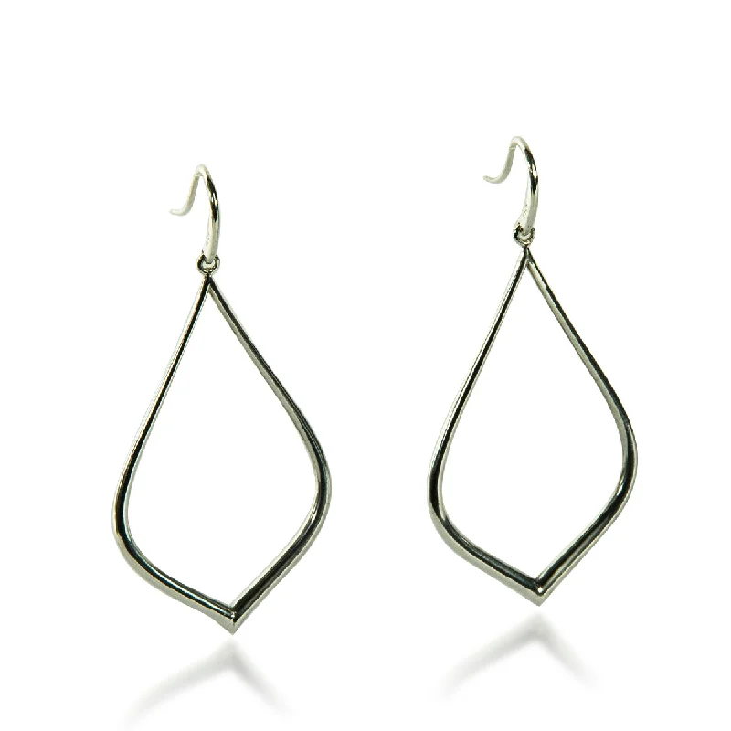 Ladies hoop drop earrings-Pear Teardrop Earring