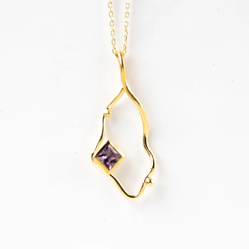 Ladies layered gold necklaces-Assimetria Necklace