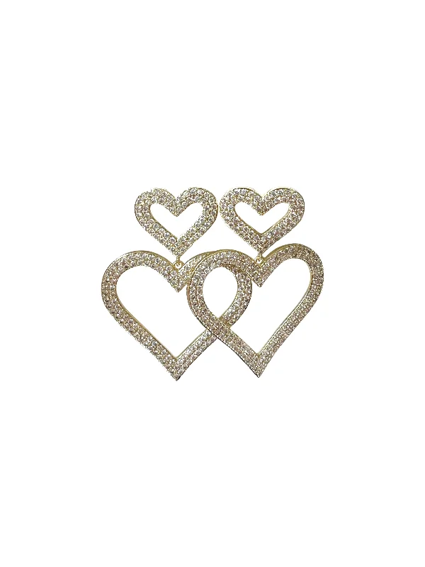 Ladies minimalist earrings-Happy Heart Earring