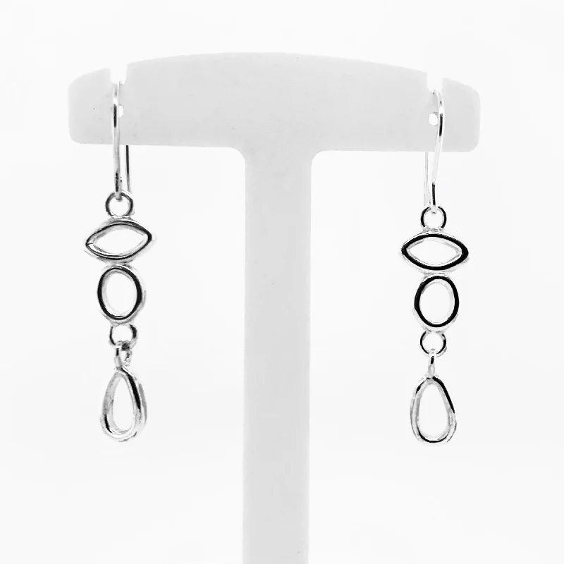 Ladies gold earrings-Mini Touchstone Drop Earrings