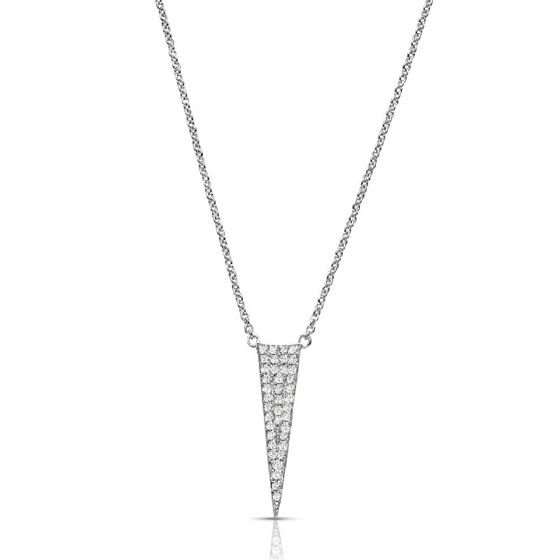 Ladies pearl drop necklaces-Pave Fashion 0.10 ctw Diamond Necklace Pendant