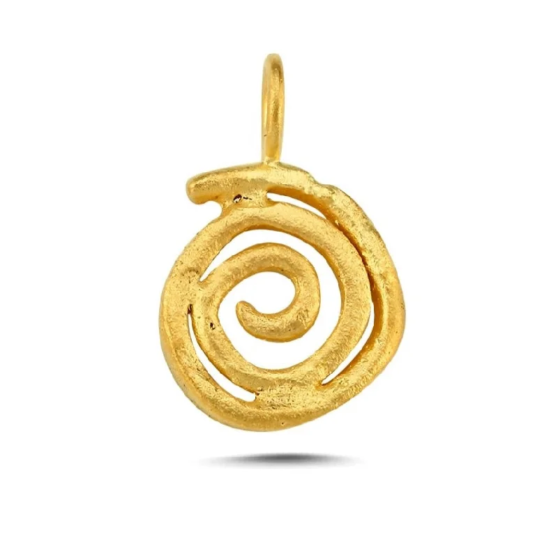 Ladies animal-themed necklaces-Single Spiral Pendant