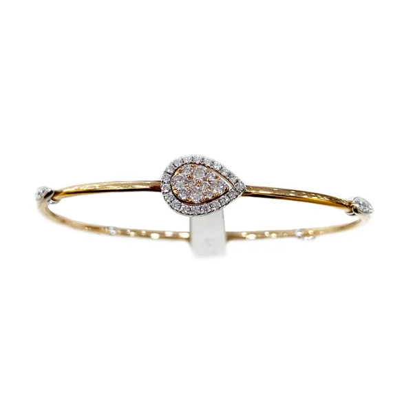 14k Rose Gold Diamond Bangle