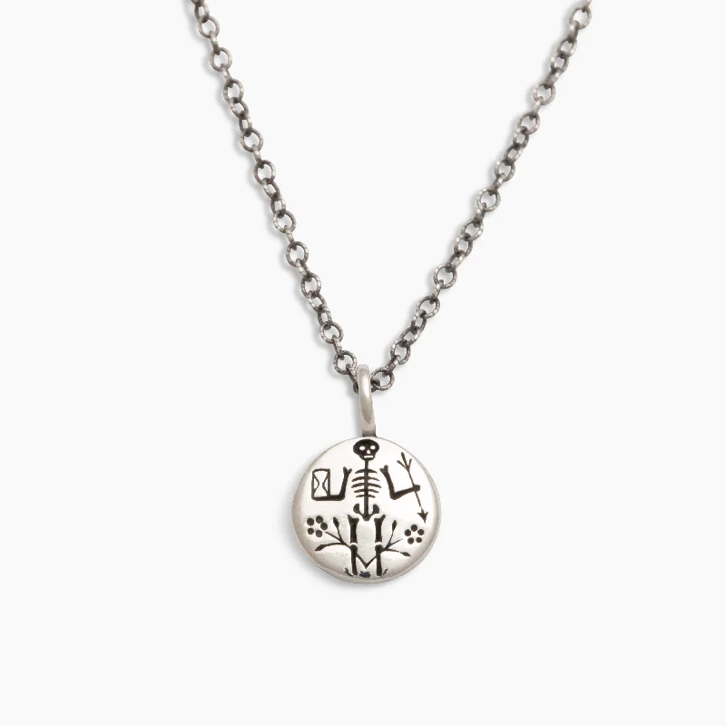 Ladies zodiac necklaces-Memento Mori Necklace