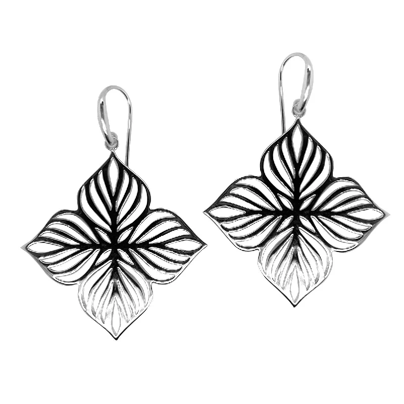 Ladies bohemian earrings-Medium Dogwood Flower Earrings