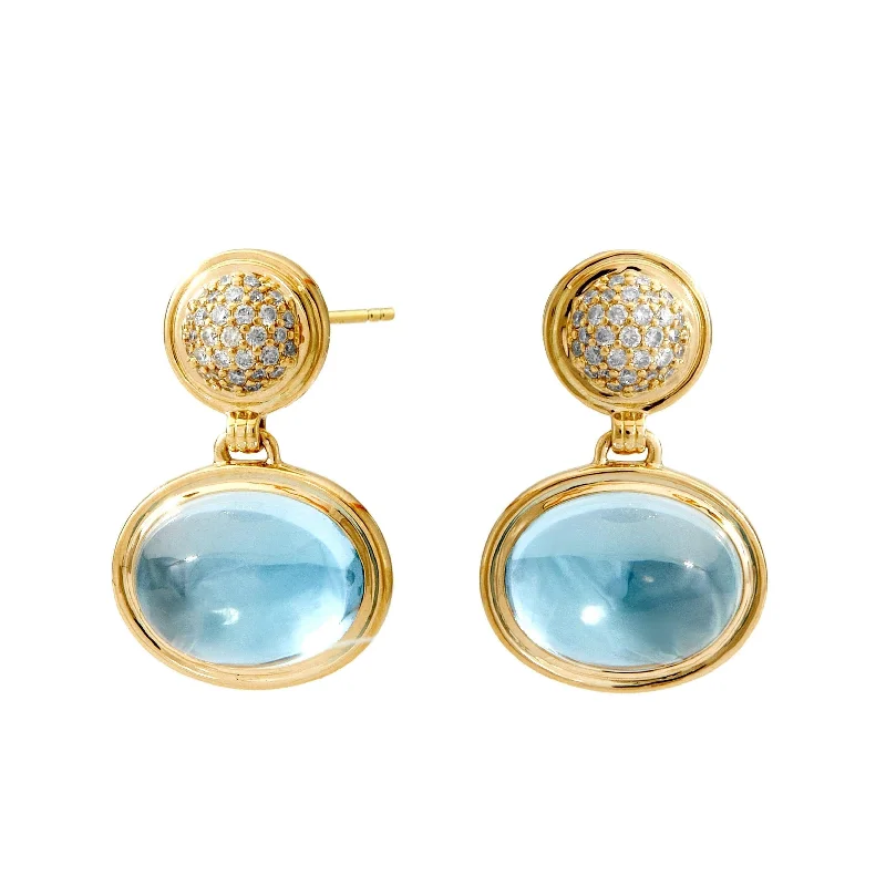 Ladies ear cuffs-Cabochon Earrings