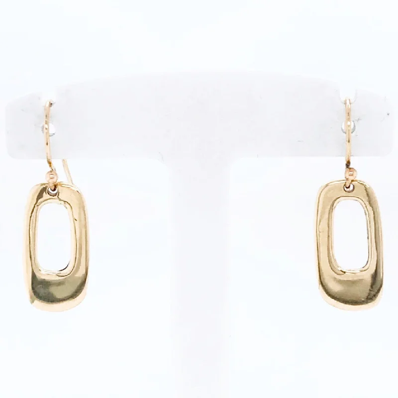 Ladies small dangle earrings-MCM Geo Shape Earring #3 in Gold