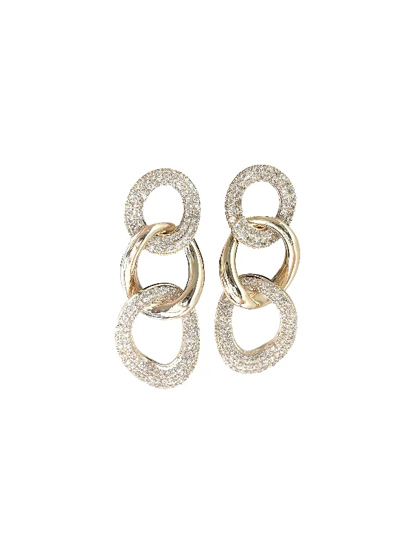 Ladies clip-on earrings-Lovely Link Earring