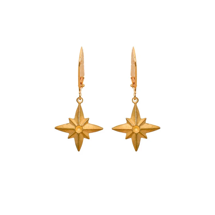 Ladies bold earrings-Compass Earrings