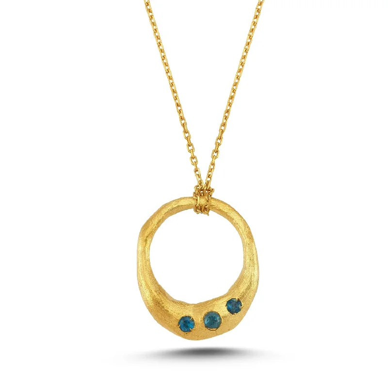 Ladies bar pendant necklaces-Circular Gate Necklace