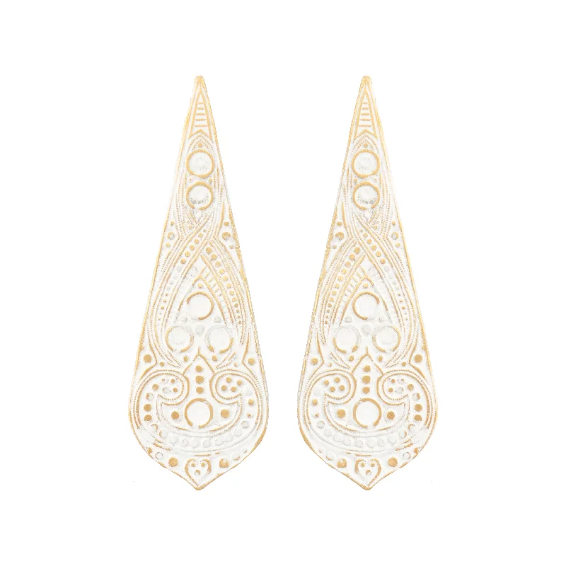 Ladies diamond hoop earrings-Ivory Liane Earrings