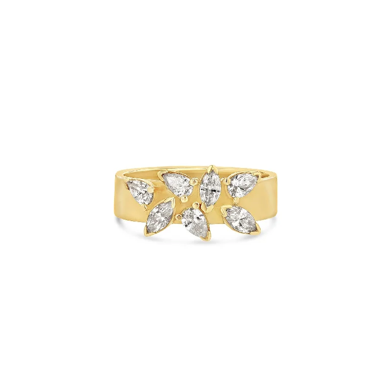 Ladies designer rings-Confetti Band III + 7