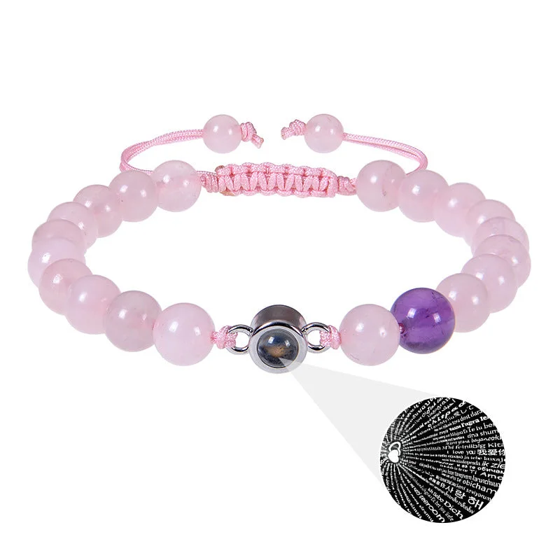 Pink Crystal Amethyst Bracelet