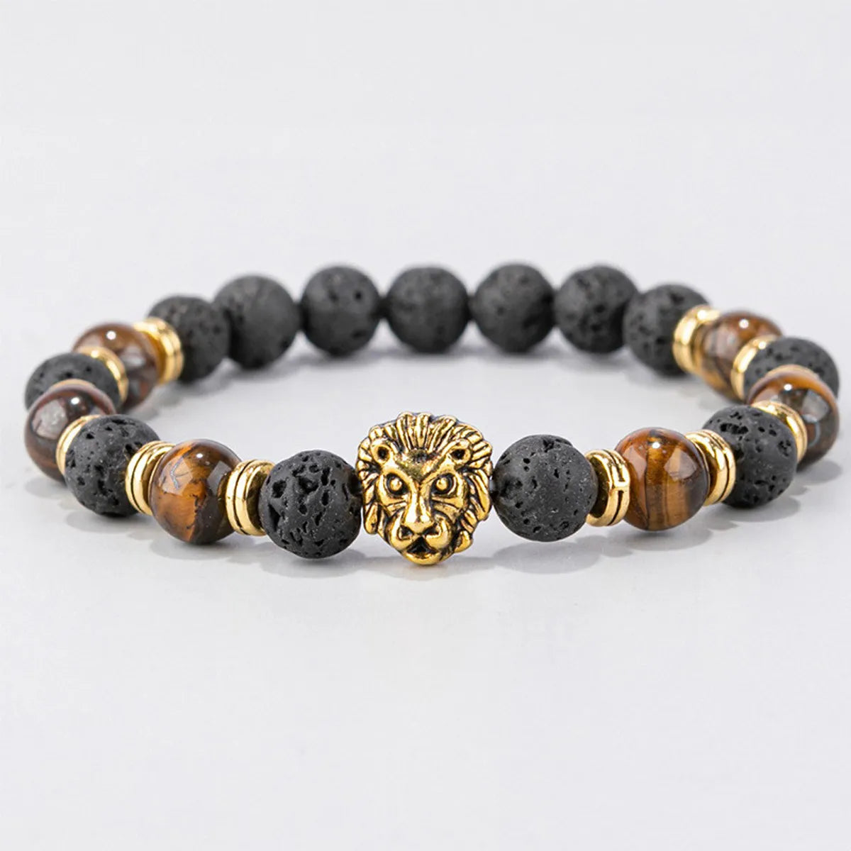 Ladies stretch bracelets-Simple Style Lion Natural Stone Beaded Bracelets