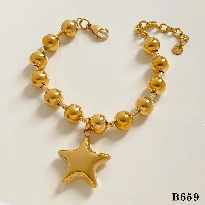 Gold Bracelet Five-Pointed Star B659