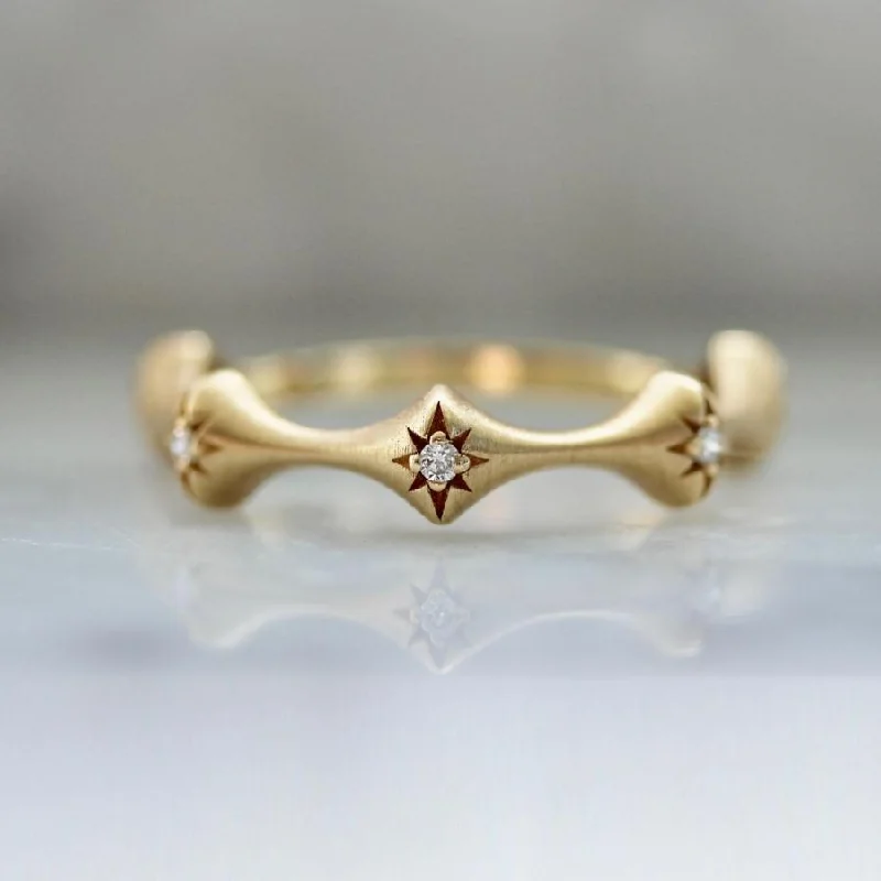 Ladies gold rings with diamonds-Dream Fairy Diamond Band