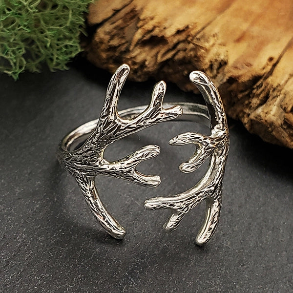 Ladies designer rings-Nina Designs Adjustable Antler Ring