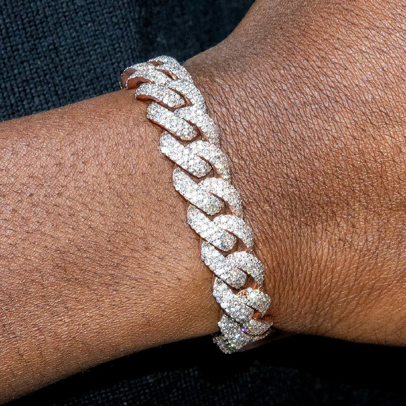 Ladies gemstone bracelets-High End Jewelry - Iced Out Miami Cuban Link Bracelet