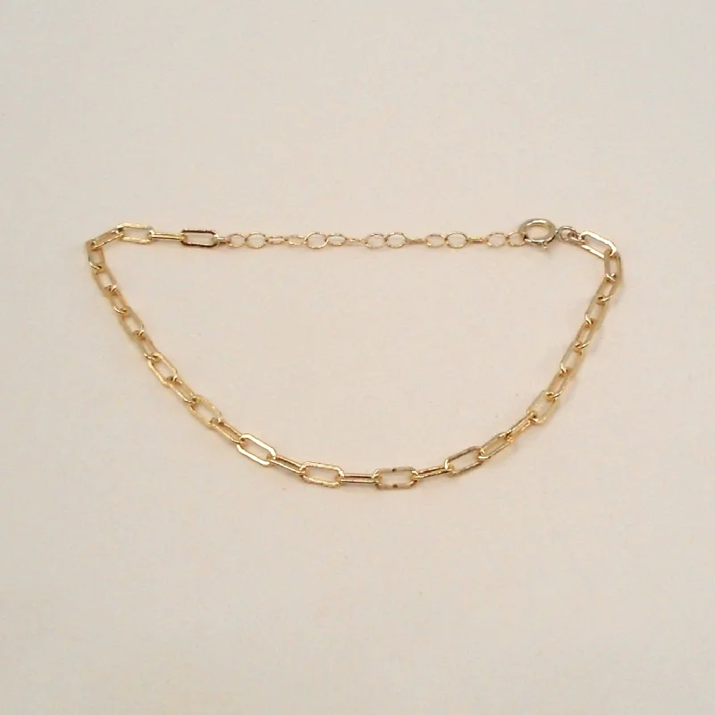 Ladies gold bangles-Solid Link Chain Bracelet