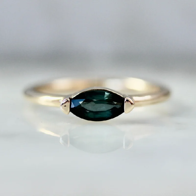 Ladies opal rings-Bae Watch Blue Marquise Cut Sapphire Ring