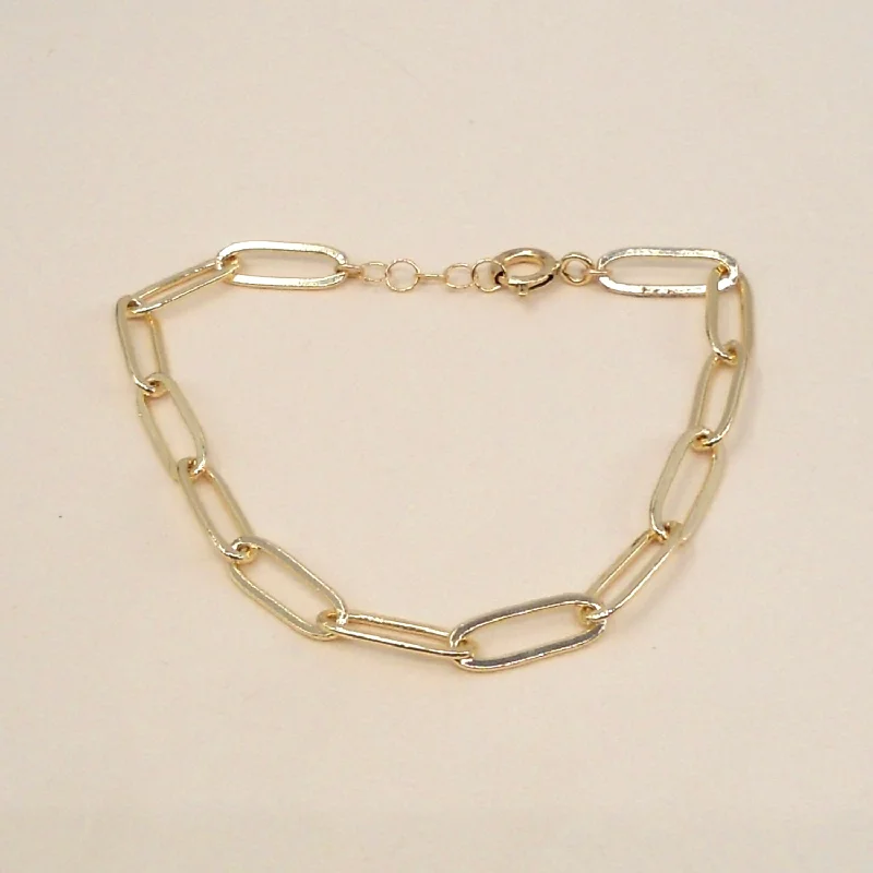 Ladies silver bangle with pearls-Large Lily Link Bracelet Wholesale