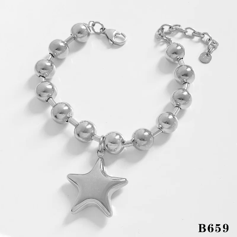 Silver Bracelet Five-Pointed Star B659