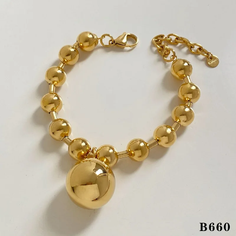 Gold Bracelet Ball B660