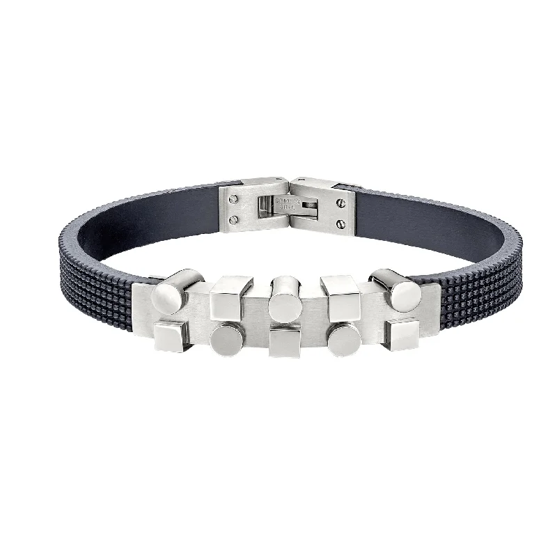 Ladies silver bracelets-Stainless Steel Geometric Bracelet