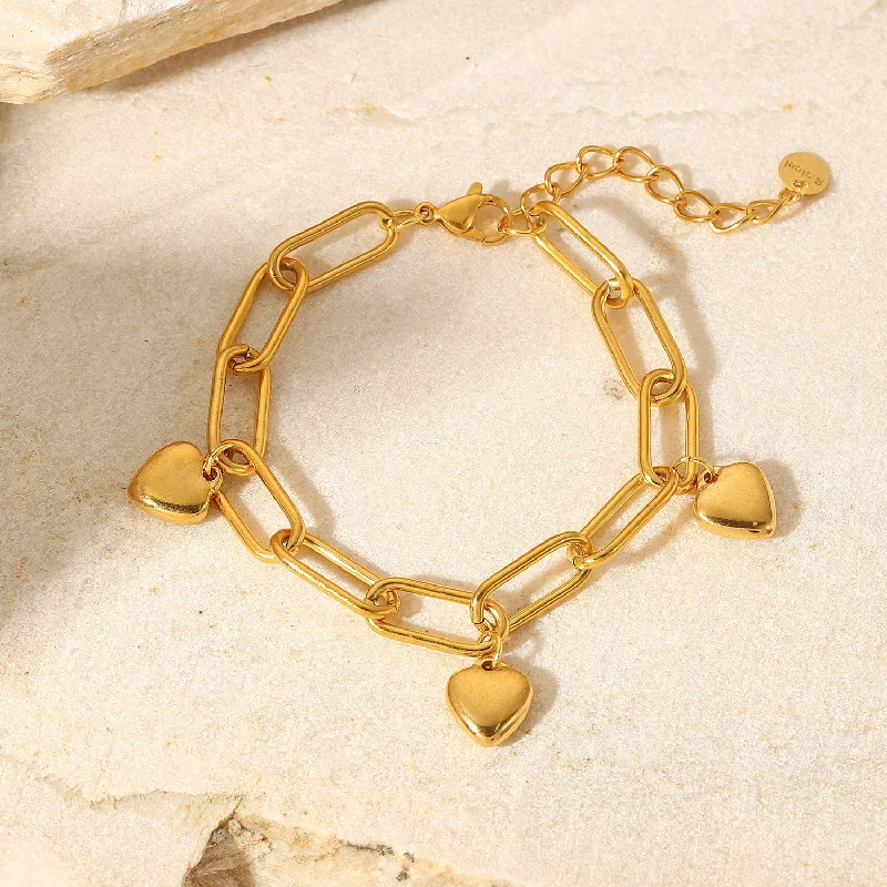 Ladies solid gold bracelets-Vintage Style Geometric Stainless Steel Gold Plated Bracelets