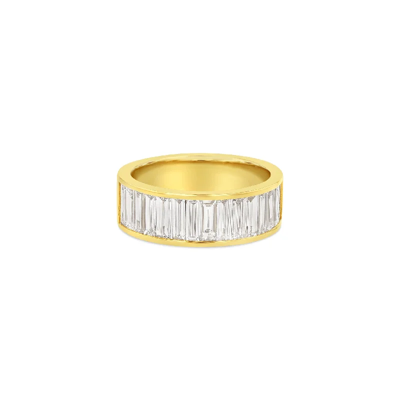 Ladies topaz rings-Maman Baguette Half-Eternity Ring