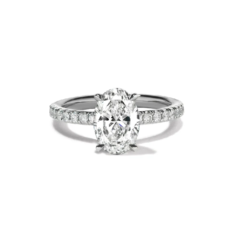 Ladies sterling silver engagement rings-AMIRA Ring