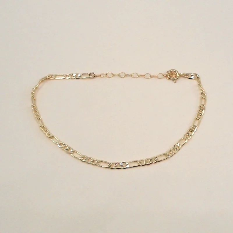 Ladies silver bangle with pearls-XS Figaro Bracelet