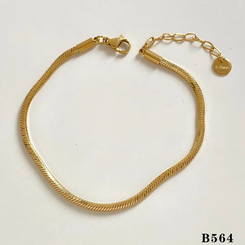 Octagonal Snake Bones Chain Gold