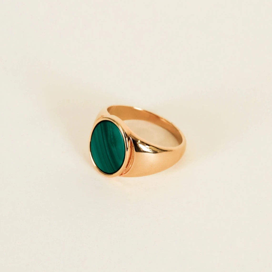 Ladies unique wedding rings-JaxKelly Malachite Signet Ring