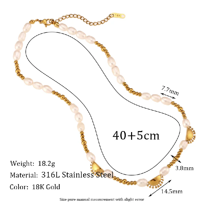 Necklace 40cm 5cm-Gold