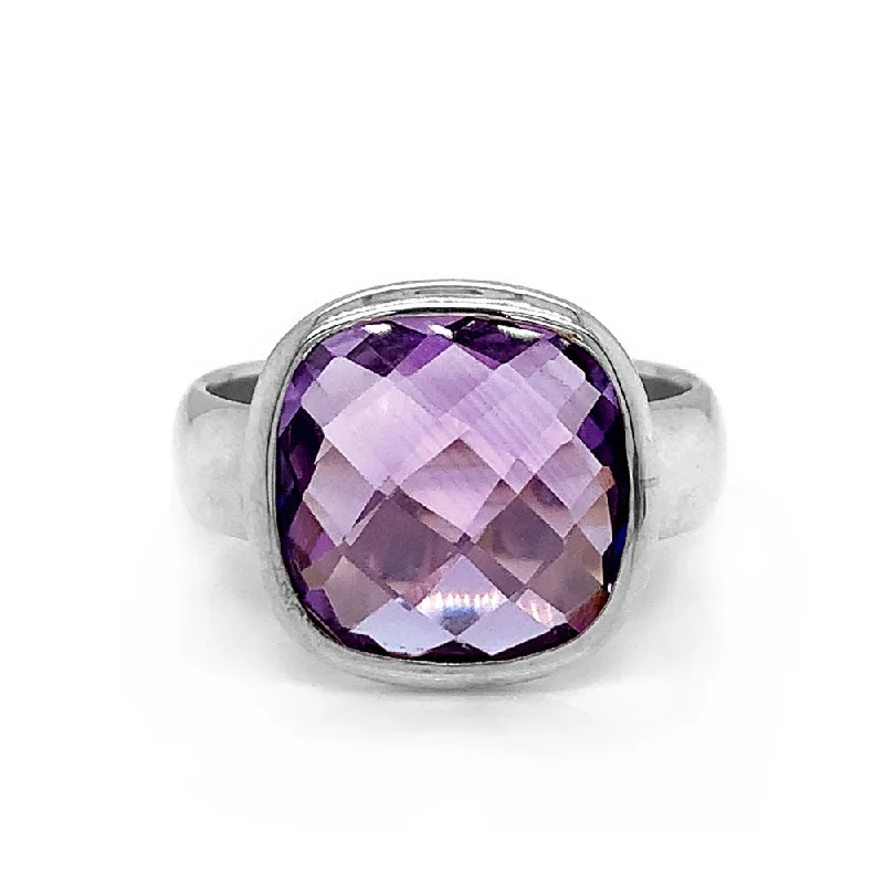 Ladies vintage rings-Sterling Silver Amethyst Ring - "Berry Beautiful"