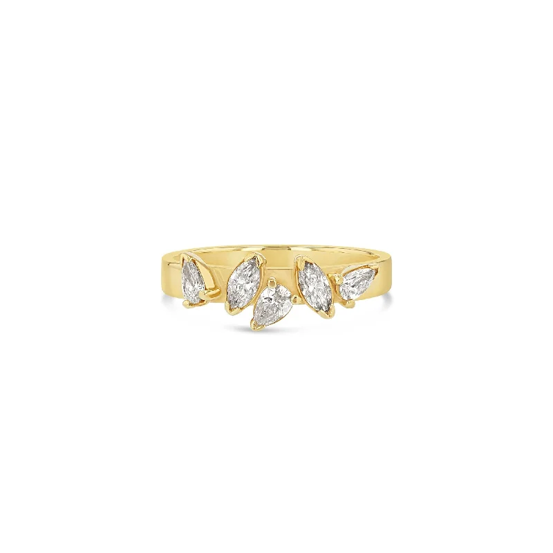 Ladies unique wedding rings-Confetti Band I + 5