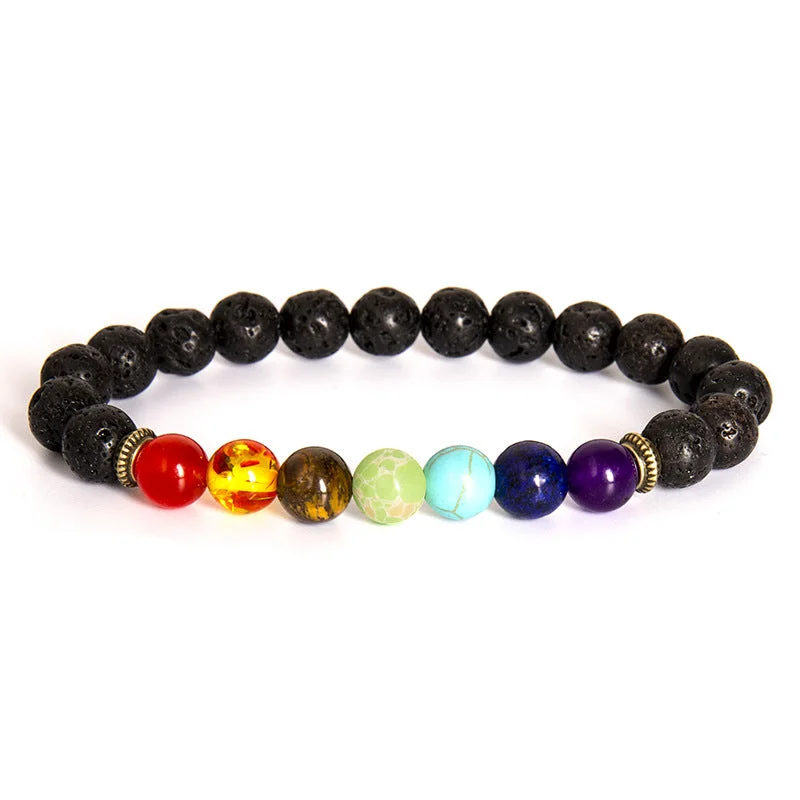 Volcanic Rock Colorful Bracelet