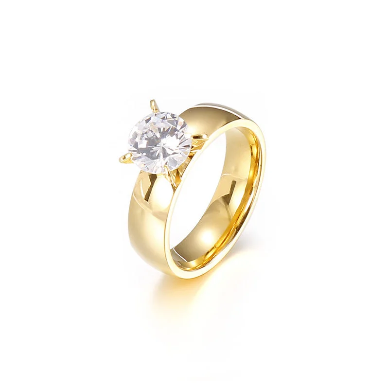 Gold 6M Women 'S Ring KR43457-K