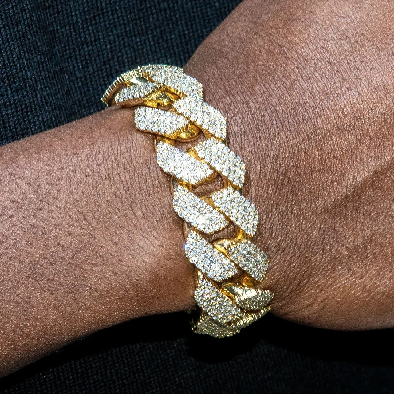 Ladies gold bracelets-High End Jewelry - Iced Out Miami Cuban Link Bracelet